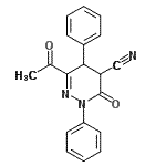 CAS#: 932028-72-3, 6-Acetyl-3-oxo-2,5-diphenyl-2,3,4,5-tetrahydro-4-pyridazinecarbonitrile