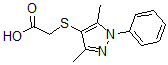 CAS 登录号：93350-66-4， (3,5-二甲基-1-苯基-1H-吡唑-4-基)硫代]乙酸
