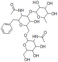 CAS 登录号：93414-07-4， 苄基 2-乙酰氨基-6-O-(2-乙酰氨基-2-脱氧-beta-吡喃葡萄糖基)-2-脱氧-3-O-beta-吡喃岩藻糖基-alpha-吡喃半乳糖苷