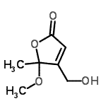 CAS 登录号：93496-37-8， 4-(羟基甲基)-5-甲氧基-5-甲基-2(5H)-呋喃酮