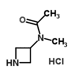 CAS 登录号：935668-15-8， N-(3-氮杂环丁基)-N-甲基乙酰胺盐酸盐(1:1)