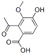 CAS 登录号：93762-15-3， 2-乙酰基-4-羟基-3-甲氧基苯甲酸