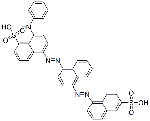CAS#: 93783-11-0, 8-(Phenylamino)-5-[[4-[(6-Sulpho-1-Naphthyl)Azo]-1-Naphthyl]Azo]Naphthalene-1-Sulphonic Acid