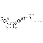 CAS 登录号：93803-38-4， 三钠4-氨基-3-({4'-[(2-氨基-4-羟基苯基)偶氮]-4-联苯基}偶氮)-5-羟基-6-[(4-甲氧基-2-磺酸苯基)偶氮]-2,7-萘二磺酸酯