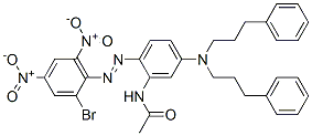 CAS 登录号：93805-16-4， N-[5-[双(3-苯基丙基)氨基]-2-[(2-溴-4,6-二硝基苯基)偶氮]苯基]乙酰胺