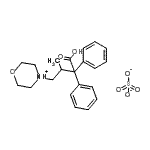 CAS 登录号：93841-21-5， 3-甲基-4-吗啉-4-鎓-4-基-2,2-二苯基-丁酸硫酸盐