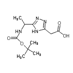CAS#: 938459-15-5, {3-[1-({[(2-Methyl-2-propanyl)oxy]carbonyl}amino)ethyl]-1H-1,2,4-triazol-5-yl}acetic acid
