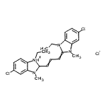 CAS#: 93857-68-2, 5-Chloro-2-[3-(5-chloro-1-ethyl-3-methyl-1,3-dihydro-2H-benzimidazol-2-ylidene)-1-propen-1-yl]-1-ethyl-3-methyl-2,3-dihydro-1H-benzimidazol-1-ium chloride