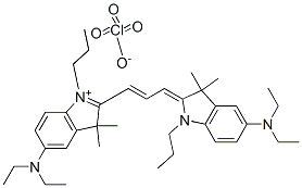 CAS#: 93858-43-6, 5-(Diethylamino)-2-[3-[5-(Diethylamino)-1,3-Dihydro-3,3-Dimethyl-1-Propyl-2H-Indol-2-Ylidene]Prop-1-Enyl]-3,3-Dimethyl-1-Propyl-3H-Indolium Perchlorate