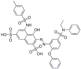 CAS#: 93882-09-8, 3-[[5-[(Ethylphenylamino)Sulphonyl]-2-Phenoxyphenyl]Azo]-4-Hydroxy-5-[[(P-Tolyl)Sulphonyl]Amino]Naphthalene-2,7-Disulphonic Acid