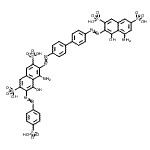CAS#: 93920-42-4, 4-Amino-3-({4'-[(8-amino-1-hydroxy-3,6-disulfo-2-naphthyl)diazenyl]-4-biphenylyl}diazenyl)-5-hydroxy-6-[(4-sulfophenyl)diazenyl]-2,7-naphthalenedisulfonic acid