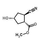 CAS 登录号：93929-60-3， 甲基(1R,2R,4R)-2-氰基-4-羟基环戊烷羧酸酯