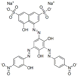 CAS#: 93939-99-2, Disodium 4-[[2,4-Dihydroxy-5-[(2-Hydroxy-4-Nitrophenyl)Azo]-3-[(4-Nitrophenyl)Azo]Phenyl]Azo]-5-Hydroxynaphthalene-2,7-Disulphonate