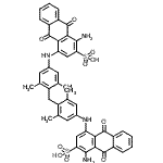 CAS 登录号：93940-49-9， 4,4'-{亚甲基二[(3,5-二甲基-4,1-亚苯基)亚氨基]}二(1-氨基-9,10-二氧代-9,10-二氢-2-蒽磺酸)