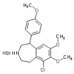 CAS#: 93983-15-4, 6-Chloro-7,8-dimethoxy-1-(4-methoxyphenyl)-2,3,4,5-tetrahydro-1H-3-benzazepine hydrobromide (1:1)