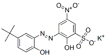 CAS 登录号：94021-30-4， 3-[[5-(叔丁基)-2-羟基苯基]偶氮]-2-羟基-5-硝基苯磺酸钾