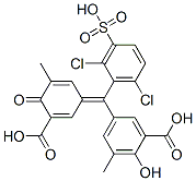 CAS#: 94086-53-0, 5-[(3-Carboxy-5-Methyl-4-Oxo-2,5-Cyclohexadien-1-Ylidene)(2,6-Dichlorosulphophenyl)Methyl]-3-Methylsalicylic Acid