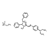 CAS 登录号：94088-61-6， 1-苄基-3-{[4-(二乙基氨基)苯基]偶氮}-4-甲基-5-苯基-4,5-二氢-1H-1,2,4-三唑-1-鎓甲基硫酸盐