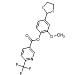CAS#: 941063-08-7, 4-(1,3-Dithiolan-2-yl)-2-methoxyphenyl 6-(trifluoromethyl)nicotinate