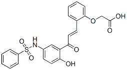 CAS 登录号：94113-29-8， [2-[3-[2-羟基-5-[(苯基磺酰基)氨基]苯基]-3-氧代-1-丙烯基]苯氧基]乙酸