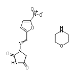 CAS 登录号：94135-68-9， 1-{[(5-硝基-2-呋喃基)亚甲基]氨基}-2,4-咪唑烷二酮-吗啉(1:1)