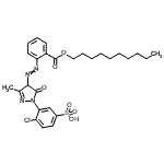 CAS 登录号：94135-83-8， 4-氯-3-[4-({2-[(癸基氧基)羰基]苯基}偶氮)-3-甲基-5-氧代-4,5-二氢-1H-吡唑-1-基]苯磺酸