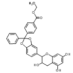 CAS#: 94139-05-6, Ethyl 4-[2-phenyl-5-(3,5,7-trihydroxy-3,4-dihydro-2H-chromen-2-yl)-1,3-benzodioxol-2-yl]benzoate