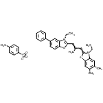 CAS 登录号：94158-33-5， 3-乙基-2-[3-(3-乙基-5,6-二甲基-1,3-苯并噻唑-2(3H)-亚基)-2-甲基-1-丙烯-1-基]-5-苯基-1,3-苯并恶唑-3-鎓4-甲基苯磺酸酯