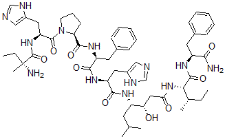 CAS 登录号：94162-23-9， 异缬氨酰-组氨酰-脯氨酰-苯丙氨酰-组氨酰-抑胃酶氨酸-亮氨酰-苯丙氨酸