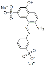 CAS 登录号：94166-76-4， 7-氨基-4-羟基-8-[2-(3-磺基苯基)偶氮]-2-萘磺酸钠盐(1:2)
