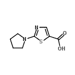 CAS#: 941716-91-2, 2-(1-Pyrrolidinyl)-1,3-thiazole-5-carboxylic acid