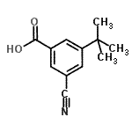 CAS 登录号：942077-12-5， 3-氰基-5-(2-甲基-2-丙基)苯甲酸