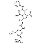 CAS#: 94213-45-3, tert-butyl N-[(1R)-1-[[2-[(2S)-3-[(2S)-2-anilinopropanoyl]-2-carbamoyl-4-nitro-pyrrolidin-1-yl]-2-oxo-ethyl]carbamoyl]-3-methylsulfanyl-propyl]carbamate
