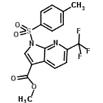 CAS#: 942206-37-3, Methyl 1-[(4-methylphenyl)sulfonyl]-6-(trifluoromethyl)-1H-pyrrolo[2,3-b]pyridine-3-carboxylate