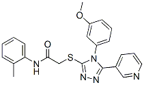 CAS#: 943082-32-4, 2-[[4-(3-Methoxyphenyl)-5-(Pyridin-3-Yl)-4H-1,2,4-Triazol-3-Yl]Thio]-N-(2-Methylphenyl)-Acetamide