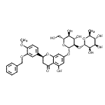 CAS 登录号：94349-33-4， (2S)-2-(3-苄氧基-4-甲氧基-苯基)-7-[(2S,3R,4S,5S,6R)-4,5-二羟基-6-(羟基甲基)-3-[(2S,3R,4R,5R,6S)-3,4,5-三羟基-6-甲基-四氢吡喃-2-基]氧基-四氢吡喃-2-基]氧基-5-羟基-色满-4-酮