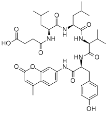 CAS#: 94367-21-2, N-(3-Carboxy-1-Oxopropyl)-L-Leucyl-L-Leucyl-L-Valyl-N-(4-Methyl-2-Oxo-2H-1-Benzopyran-7-Yl)-L-Tyrosinamide