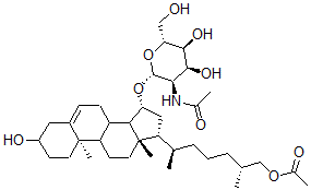CAS#: 94425-99-7, [(25R)-26-(Acetyloxy)-3alpha-Hydroxycholest-5-En-15alpha-Yl] 2-(Acetylamino)-2-Deoxy-beta-D-Glucopyranoside