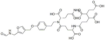 CAS#: 94483-60-0, 6-[[(1S)-3-[[(1S)-3-Carbamoyl-1-Carboxy-Propyl]-[2-[4-[[5-(Formamidomethyl)-3-Furyl]Methoxy]Phenyl]Ethyl]Carbamoyl]-1-Carboxypropyl]Carbamoyl]Hexane-1,3,4-Tricarboxylic Acid