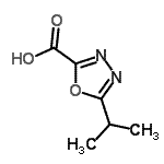 CAS#: 944907-13-5, 5-Isopropyl-1,3,4-oxadiazole-2-carboxylic acid