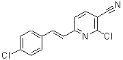 CAS 登录号：946601-99-6， 2-氯-6-[(E)-2-(4-氯苯基)乙烯基]烟腈