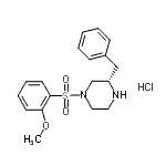 CAS#: 947532-50-5, (3S)-3-Benzyl-1-[(2-methoxyphenyl)sulfonyl]piperazine hydrochloride (1:1)