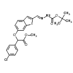 CAS#: 947590-61-6, 2-Methyl-2-propanyl (2E)-2-({6-[1-(4-chlorophenyl)-2-methoxy-2-oxoethoxy]-1-benzothiophen-2-yl}methylene)hydrazinecarboxylate
