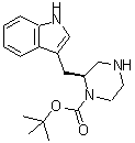 CAS#: 947685-14-5, 2-Methyl-2-propanyl (2S)-2-(1H-indol-3-ylmethyl)-1-piperazinecarboxylate