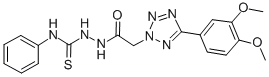 CAS 登录号:94771-94-5, 5-(3,4-二甲氧基苯基)-2H-四唑-2-乙酸 2-((苯基氨基)硫代甲基)酰肼