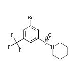 CAS 登录号：951884-69-8， 1-{[3-溴-5-(三氟甲基)苯基]磺酰基}哌啶