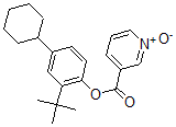 CAS#: 95240-93-0, Nicotinic acid, 2-tert-butyl-4-cyclohexylphenyl ester, 1-oxide