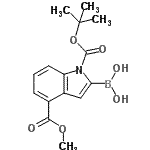 CAS#: 953411-03-5, [4-(Methoxycarbonyl)-1-{[(2-methyl-2-propanyl)oxy]carbonyl}-1H-indol-2-yl]boronic acid