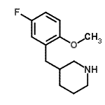 CAS 登录号：955288-00-3， 3-(5-氟-2-甲氧基苄基)哌啶