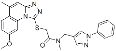 CAS#: 956930-66-8, 2-[(8-Methoxy-5-Methyl[1,2,4]Triazolo[4,3-a]Quinolin-1-Yl)Thio]-N-Methyl-N-[(1-Phenyl-1H-Pyrazol-4-Yl)Methyl]-Acetamide
